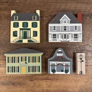 Cats Meow Village Lot of 4 Bandstand Grand Haven Ohliger House Hagerstown READ